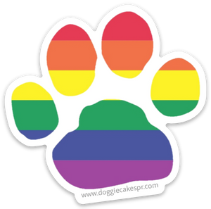 PRIDE Paw Die Cut Sticker