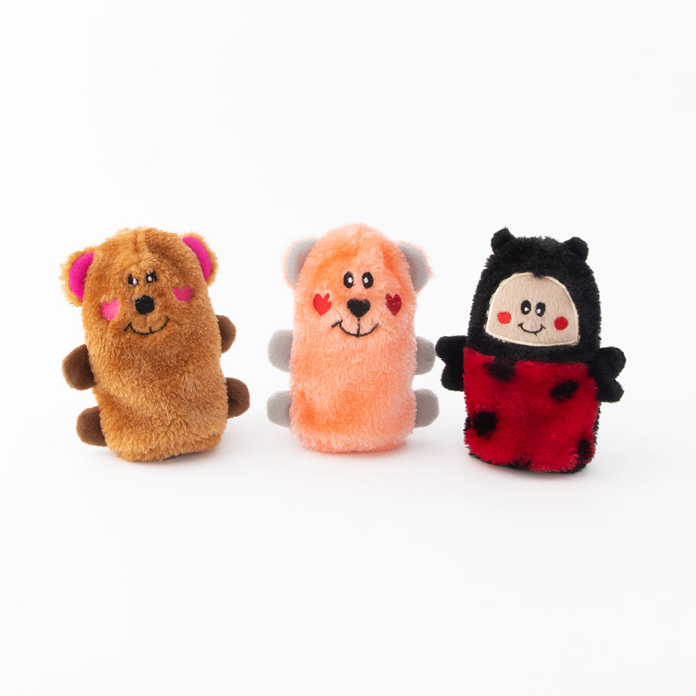 Zippy Paws Valentine's Squeakie Buddies - Pack of 3
